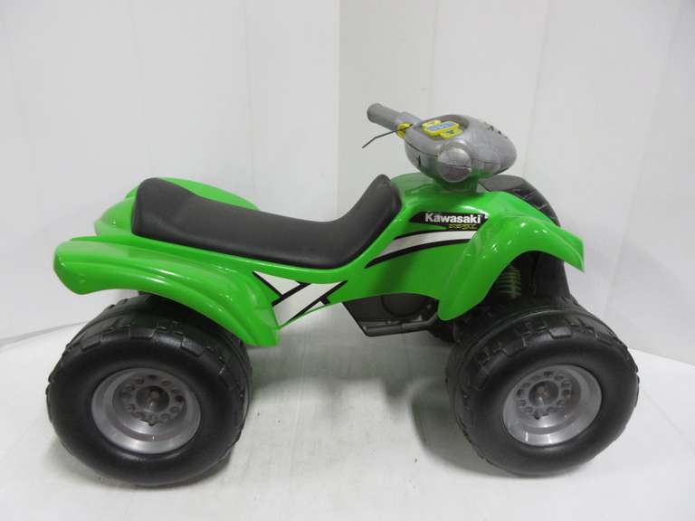 Small Kids Ride-On Lime Green Kawasaki KFX Four Wheeler