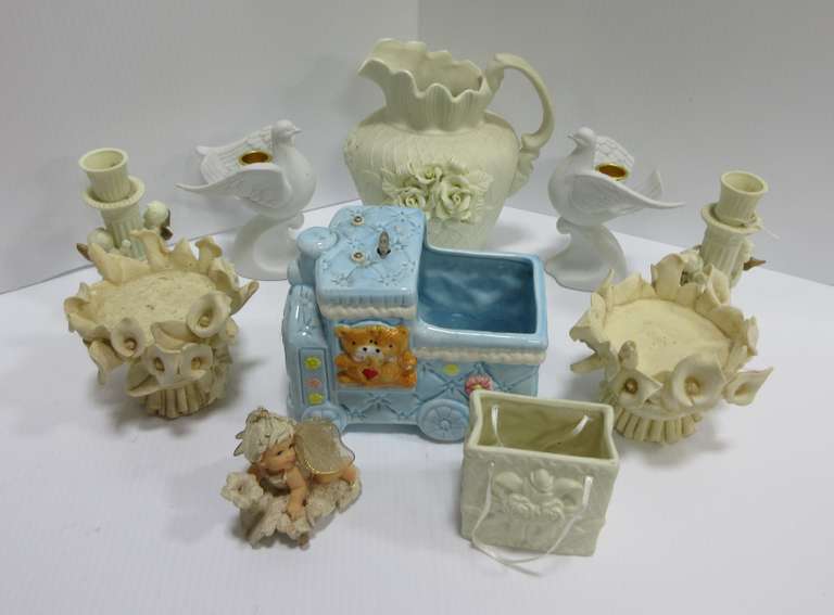 Matching Pitcher, Candle Holders, Baby Boy Musical Train, and More