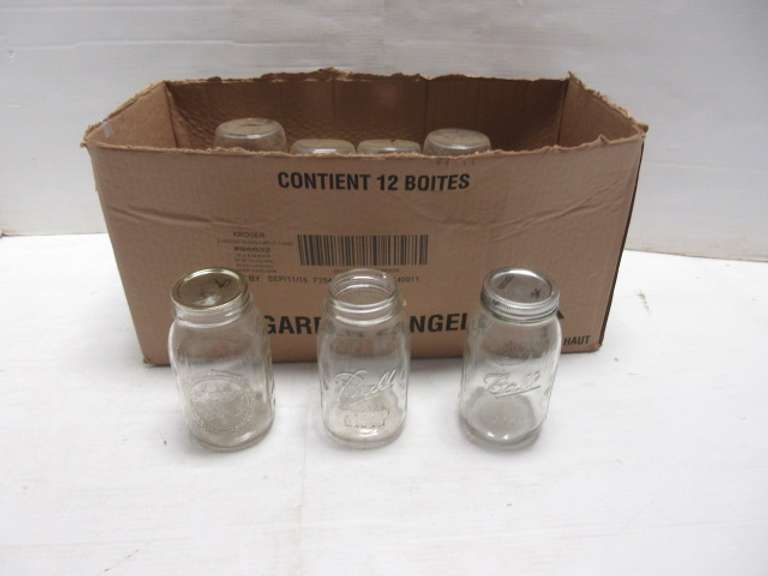 (18) Quart Canning Jars, Various Names