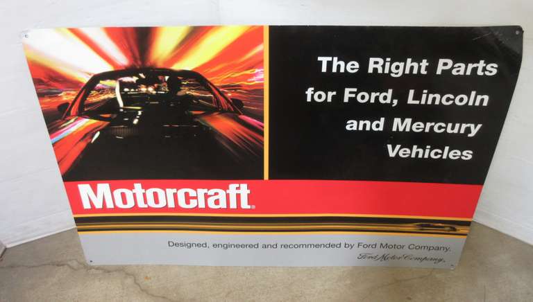 Motorcraft Ford, Lincoln, Mercury Dealer Parts Sign