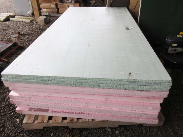 Albrecht Auctions 11 Sheets Of Foam Insulation 7 Owens Corning Foam Board 4 X 8 X 2 4 Lowes Blue Board Foam Insulation 4 X 8 X 3 4