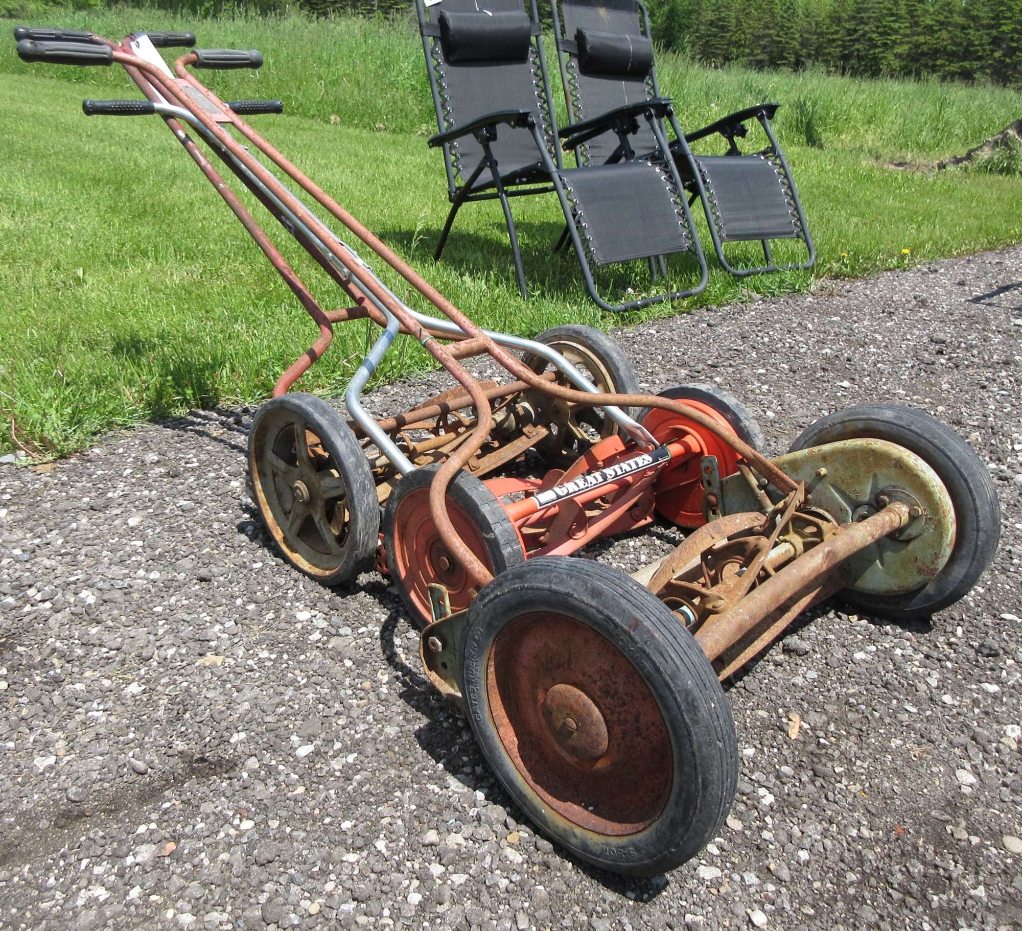 Albrecht Auctions (3) Antique Push Mowers, Include Jacobsen and