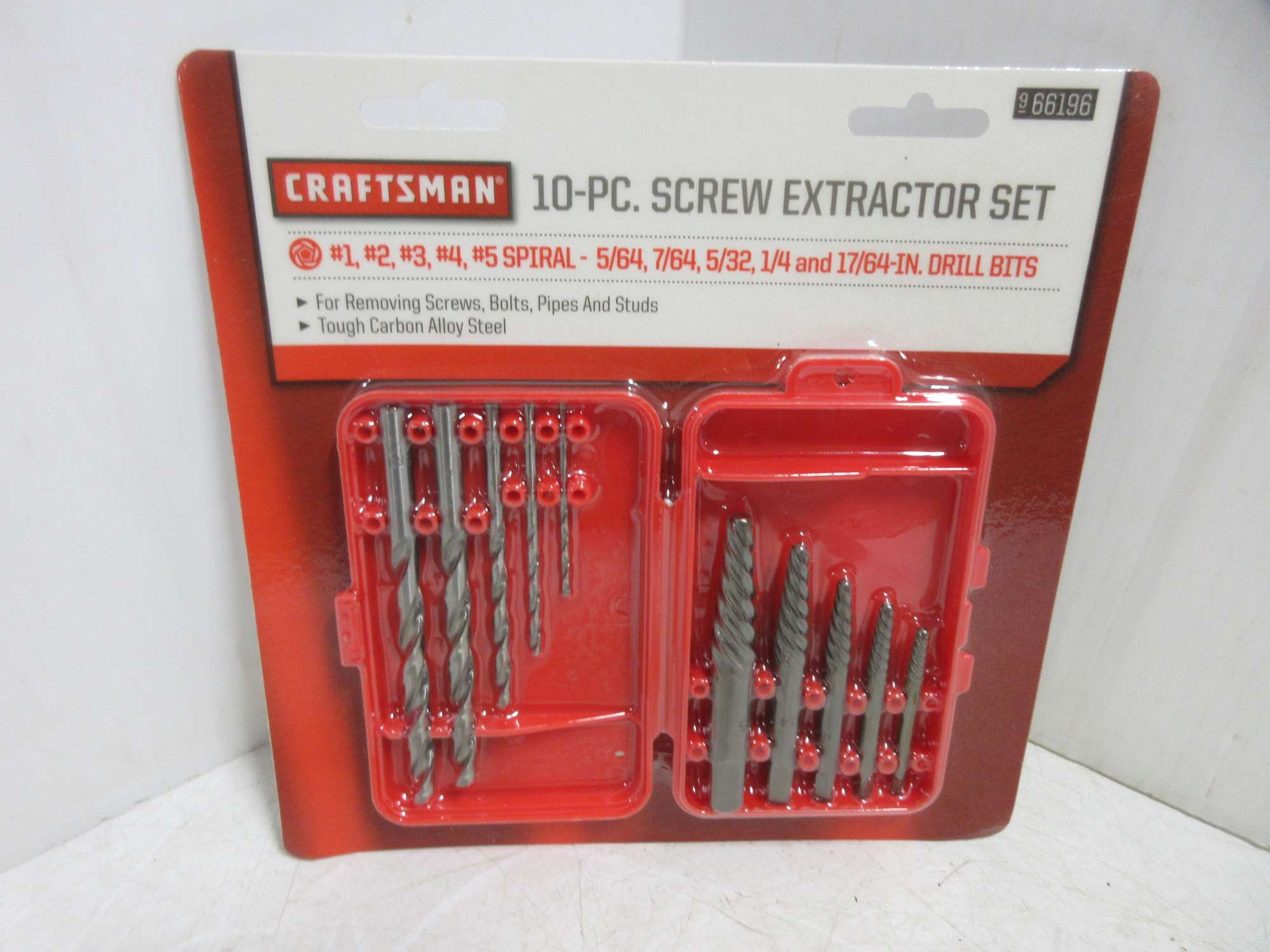 Albrecht Auctions Craftsman 10Piece Screw Extractor Set with Vinyl Case