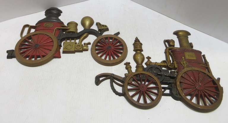 (2) Fire Truck Wall Decor Pieces