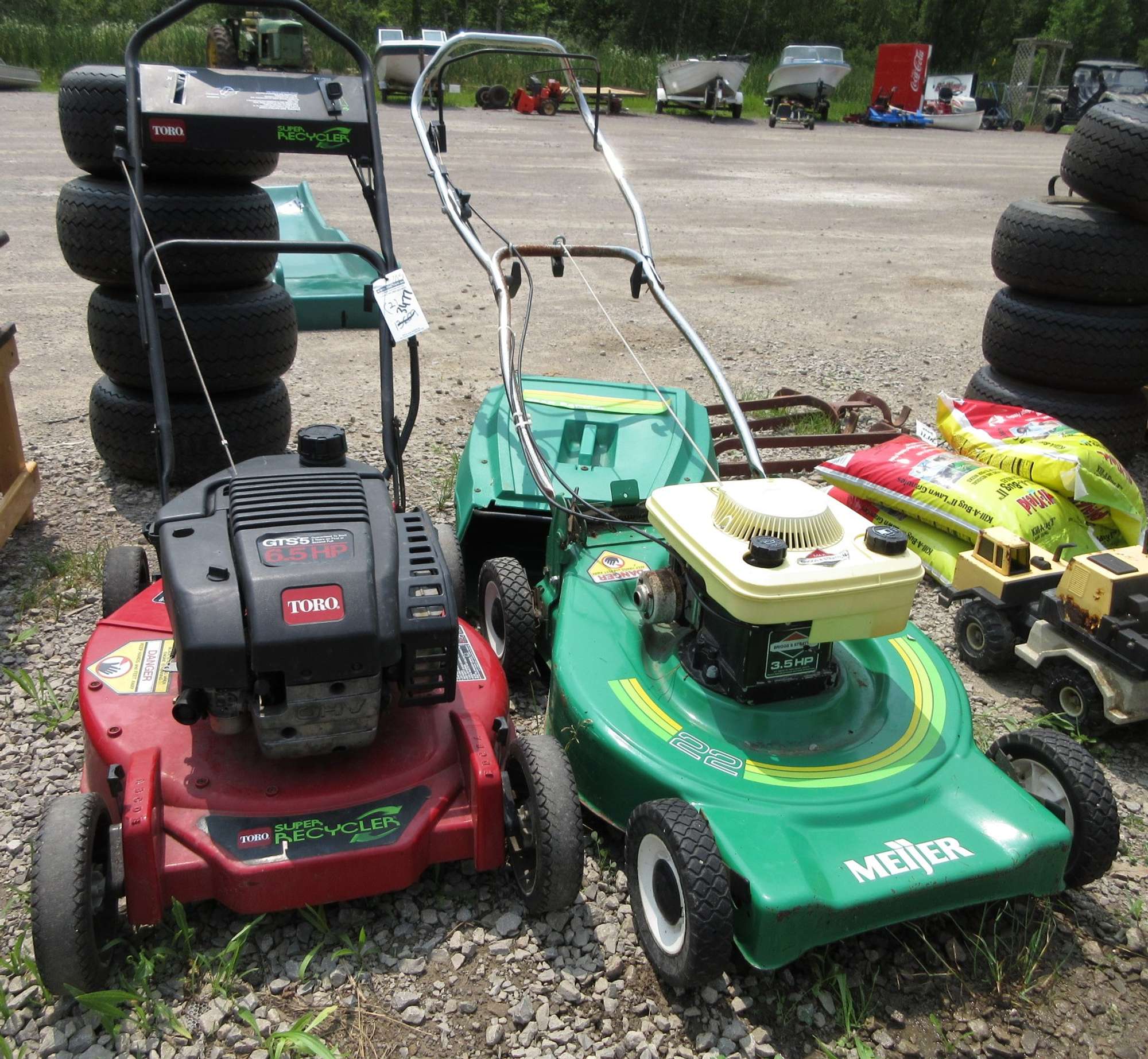 Albrecht Auctions Toro 6.5 HP and Meijer 3.5 HP 22" Lawn Mowers