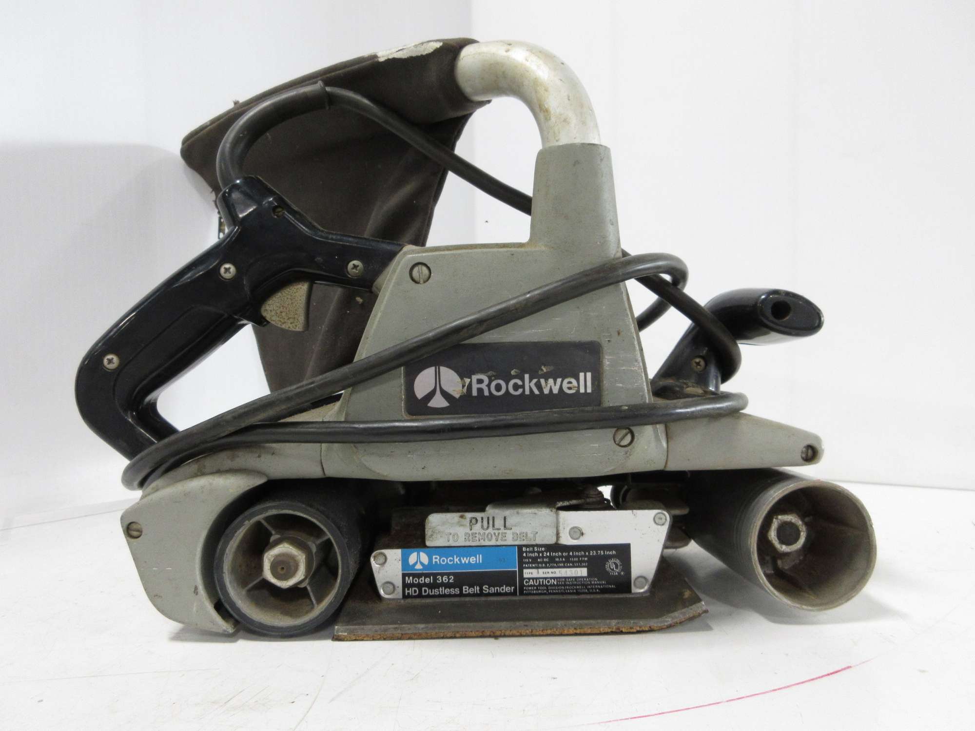 Albrecht Auctions Rockwell Belt Sander, Model 362 HD Dustless Belt Sander