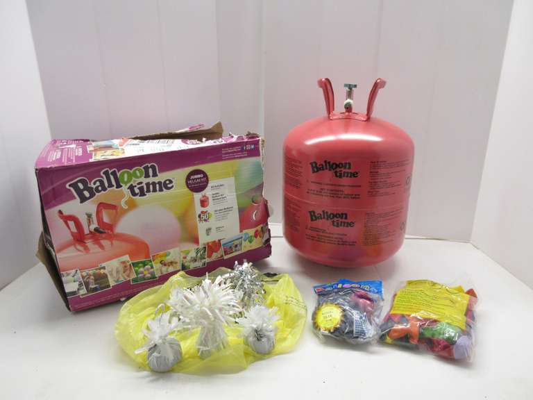 Balloon Time Jumbo Helium Kit with (50) Balloons, Includes Extra Balloons and Balloon Weights