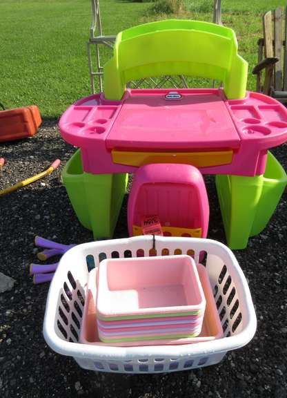 Albrecht Auctions Little Tikes Desk And Chair With Small Storage