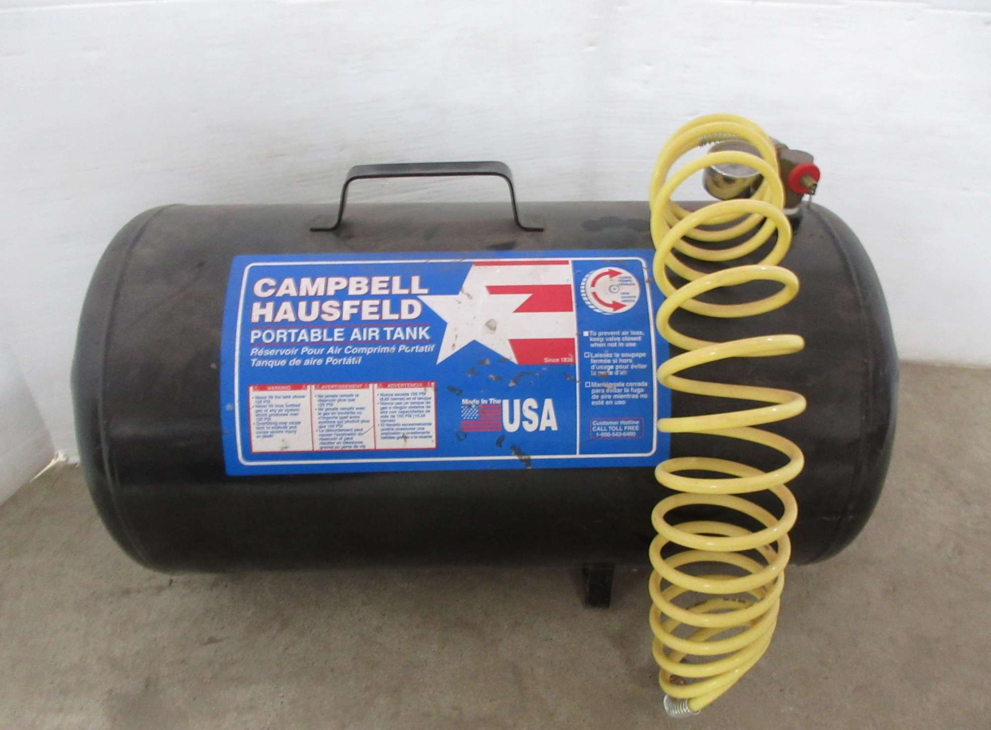 Albrecht Auctions CampbellHausfeld Portable Air Tank, Made in USA