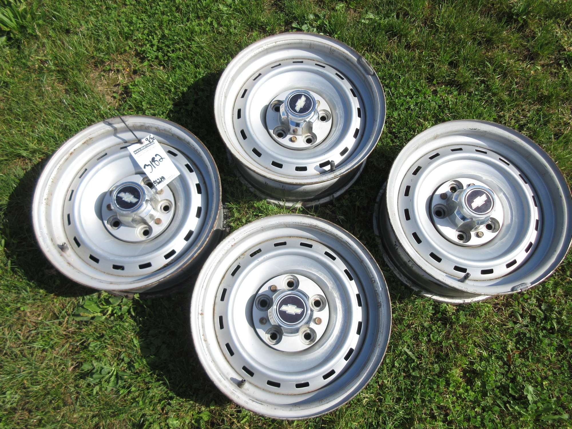 Albrecht Auctions | (4) Chevy Rally 15" Truck Wheels, Five-Lug