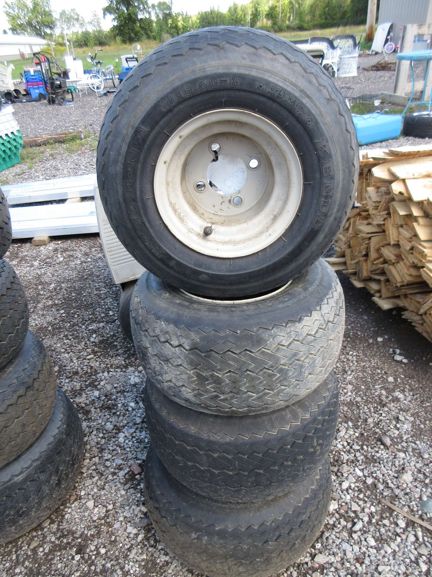 Albrecht Auctions | (4) Take Off Golf Cart Rims and Tires ...
