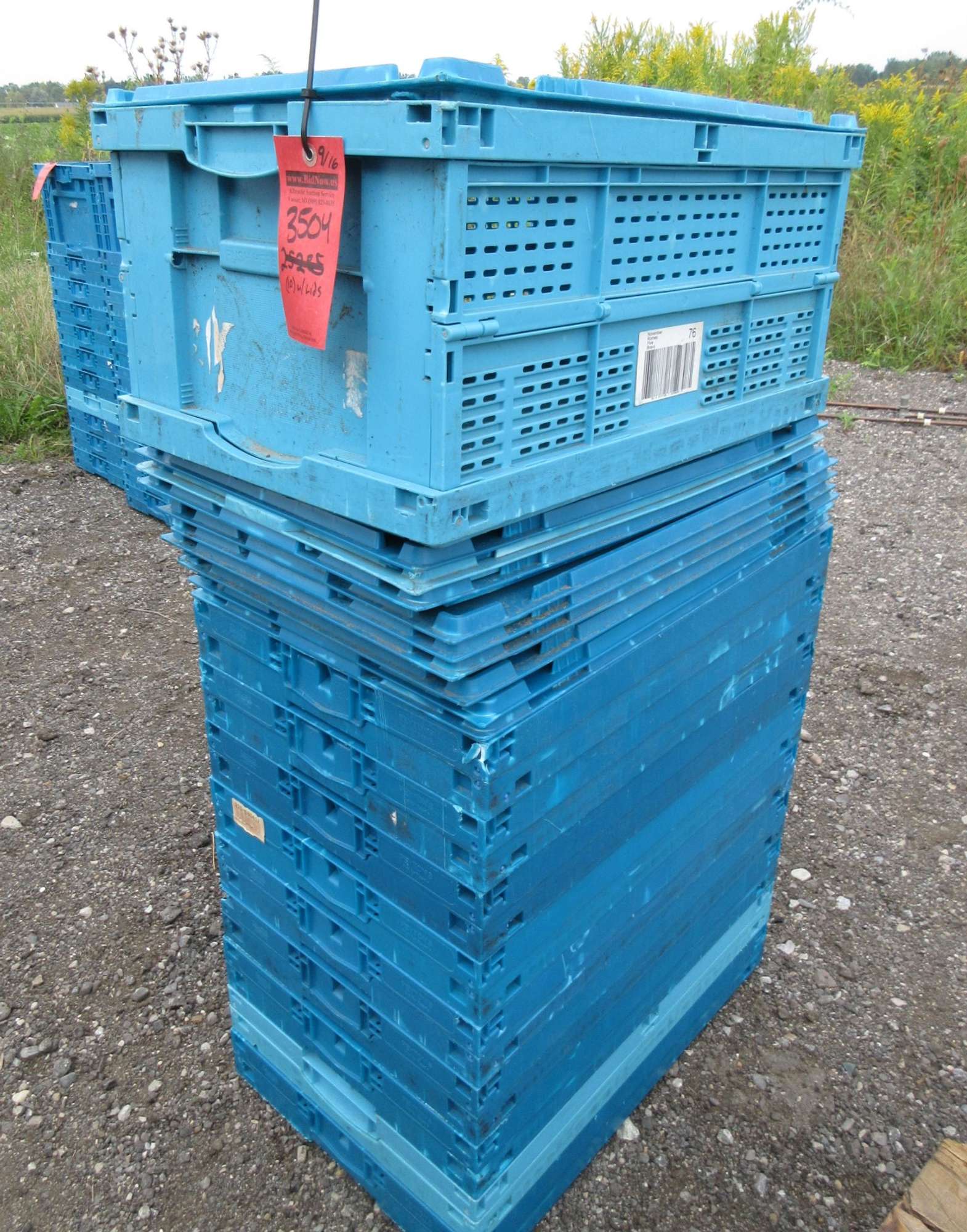 Albrecht Auctions | (10) Commercial Totes with Lids, Stackable, Very