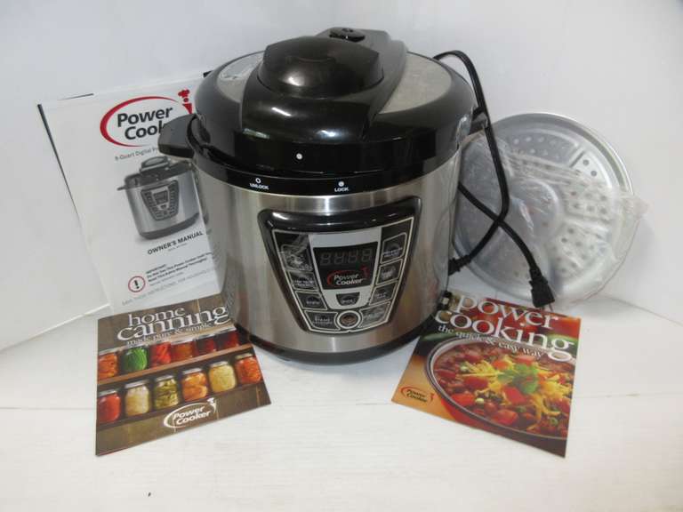 Power Cooker 9-in-1 Digital Pressure Cooker with Cookbook, Eight-Quart, One Touch Settings