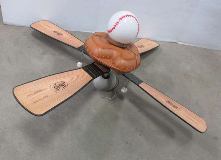 Albrecht Auctions Baseball Bat Glove And Ball Ceiling Fan