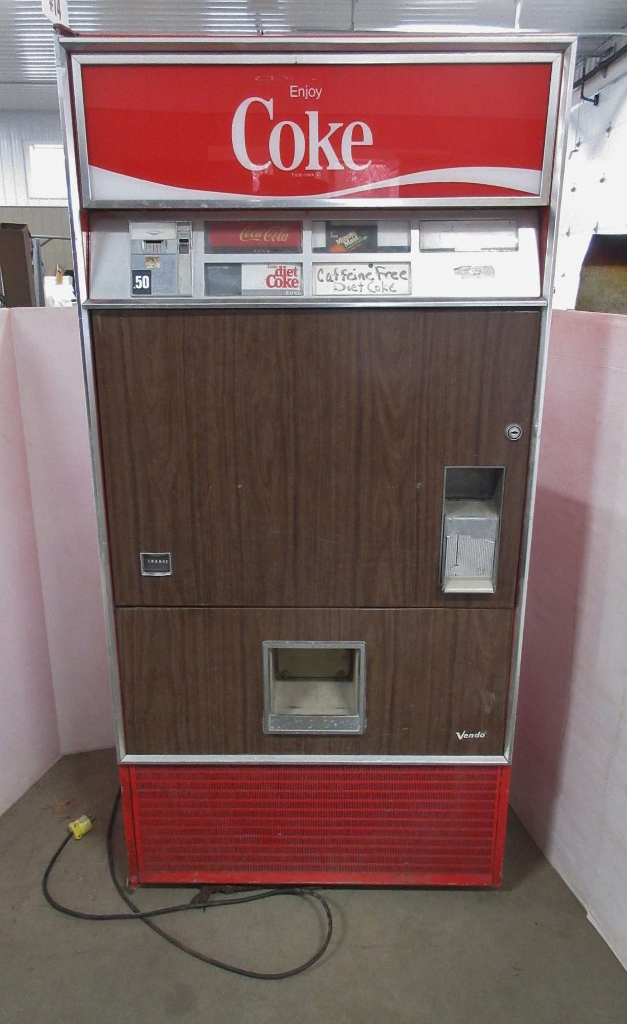 Albrecht Auctions | Older Coke Machine Converted to Refrigerator