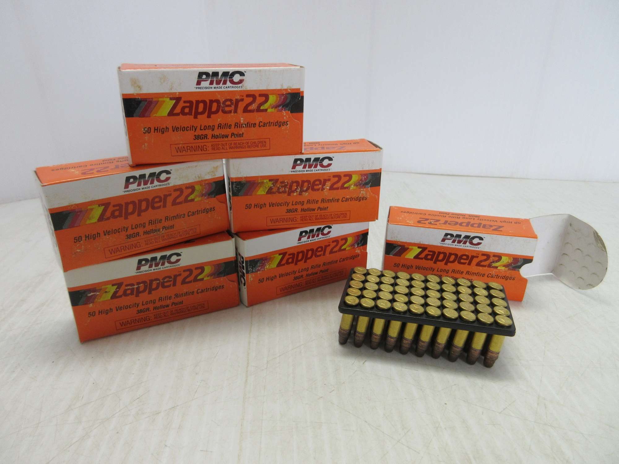 Albrecht Auctions | (6) Boxes of PMC Zapper .22 Cal Rimfire Bullets ...