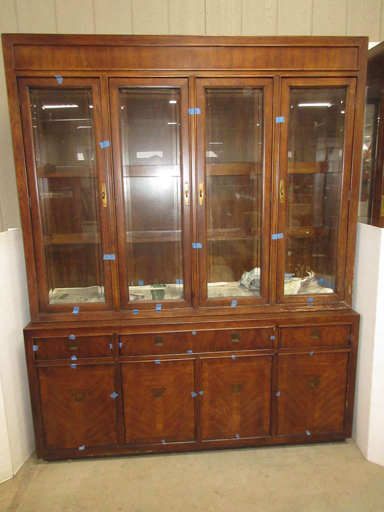 Lighted Curio Cabinet with Glass Shelves, Matches Lot No. 4