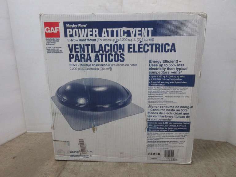 Albrecht Auctions | Master Flow Power Attic Vent, Roof ...