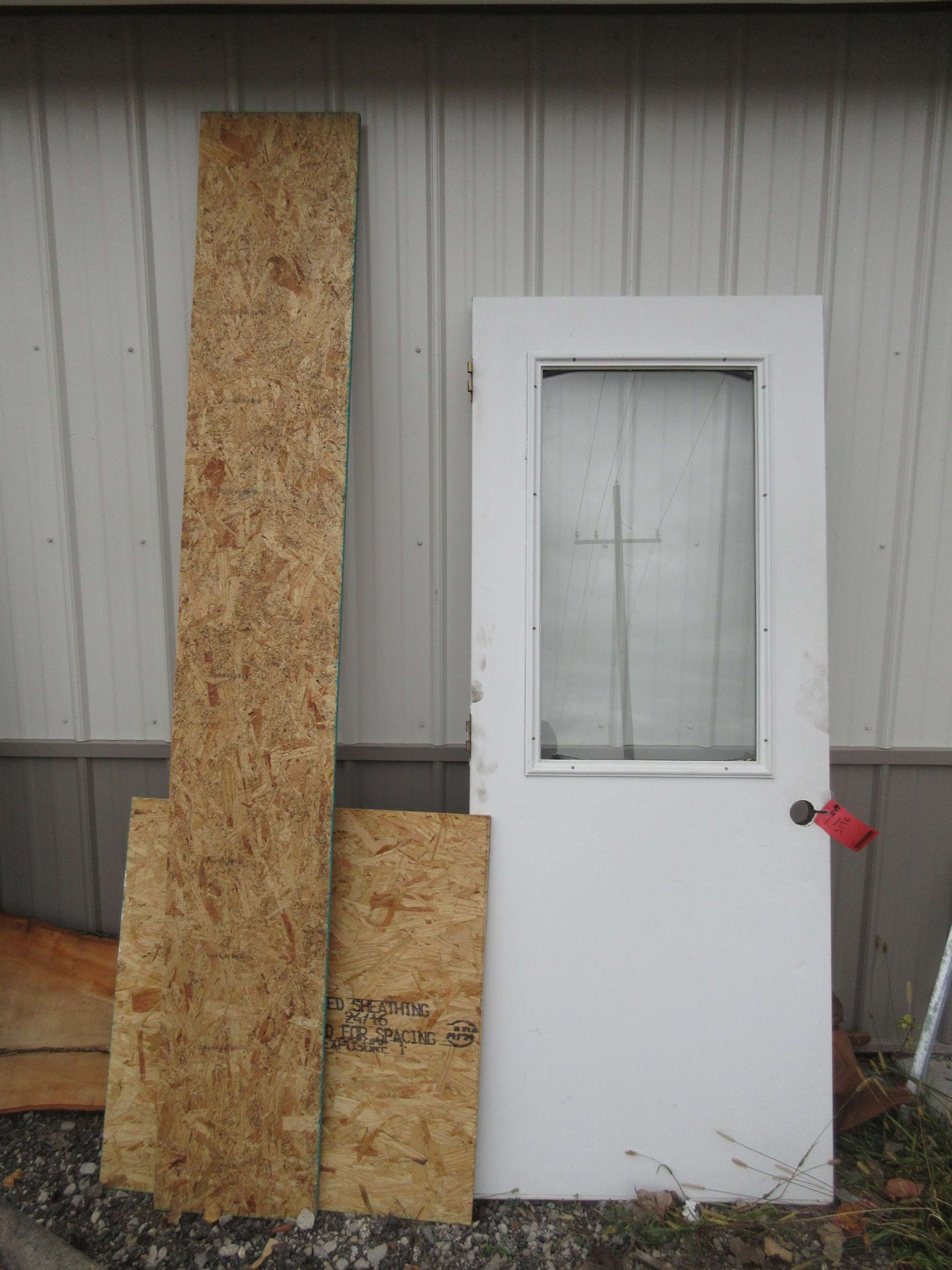 Albrecht Auctions Metal White Exterior Door, 31 1/4&quot;W x