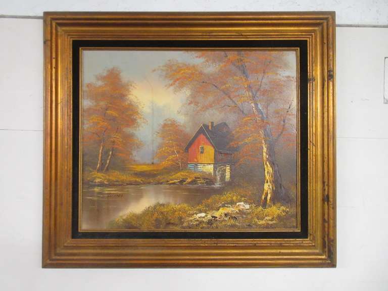 Older Artistic Interiors Inc. Oil Painting, Certified Original, Certification No. 612773