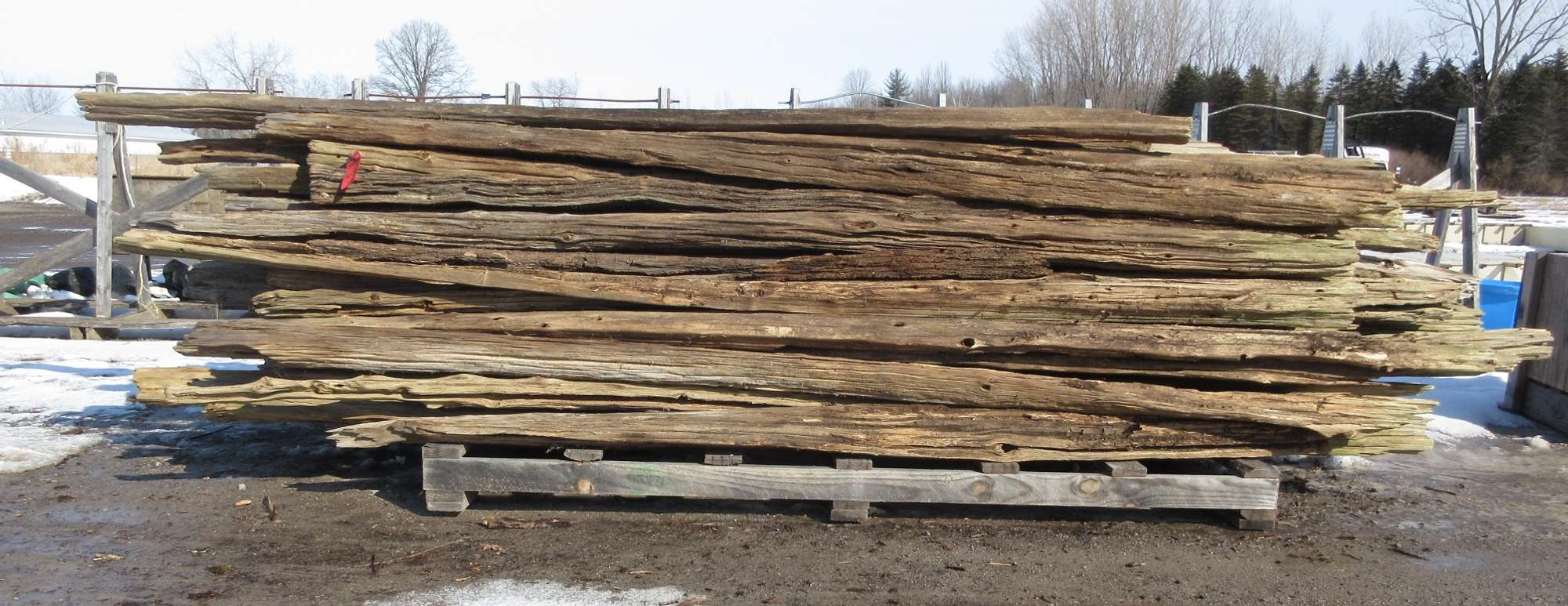 Albrecht Auctions | (96) Pieces of Split Rail Fence, 1200 Linear Feet, Cedar