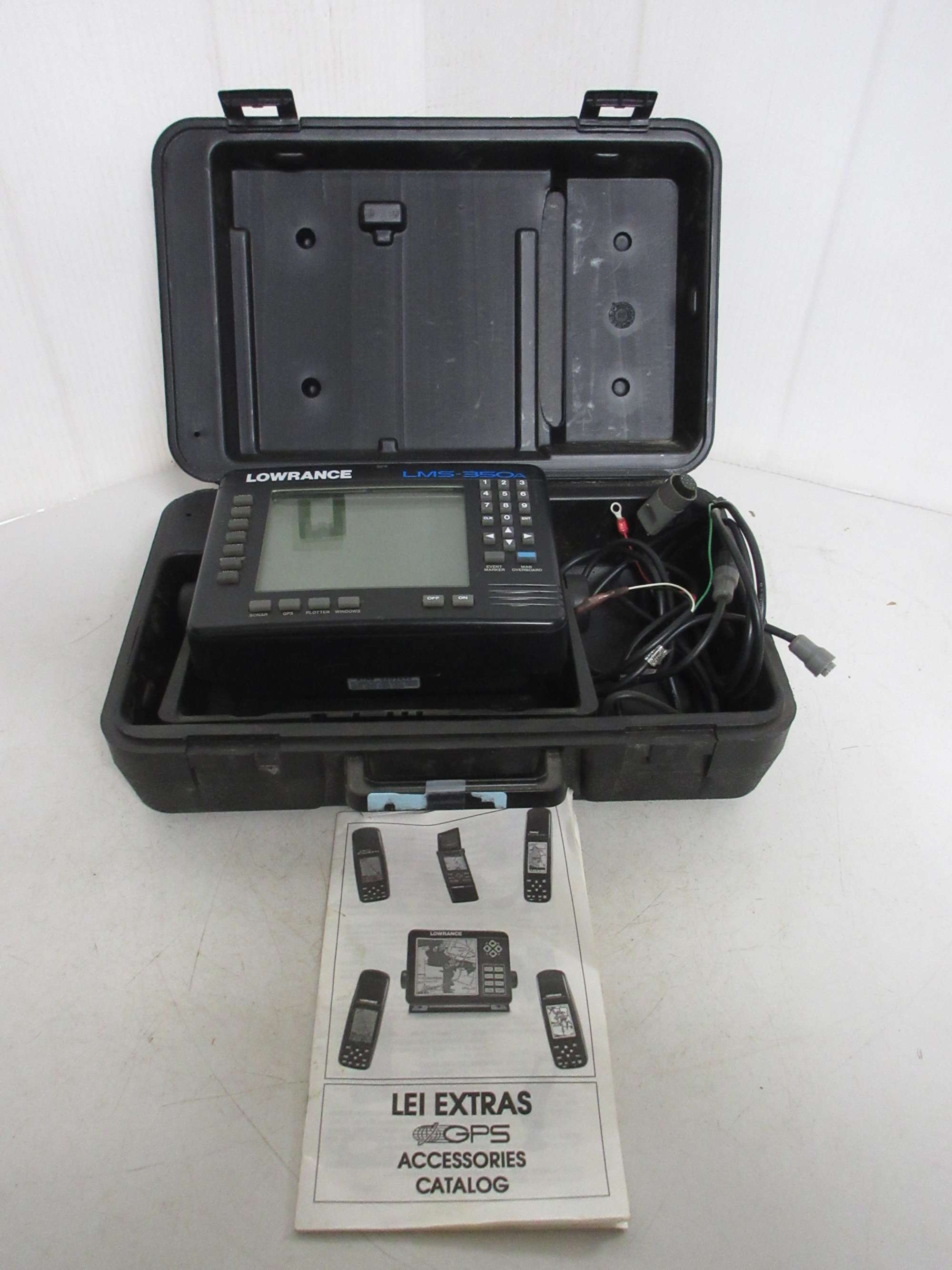 Albrecht Auctions | Lowrance Fishfinder with Manual and Case