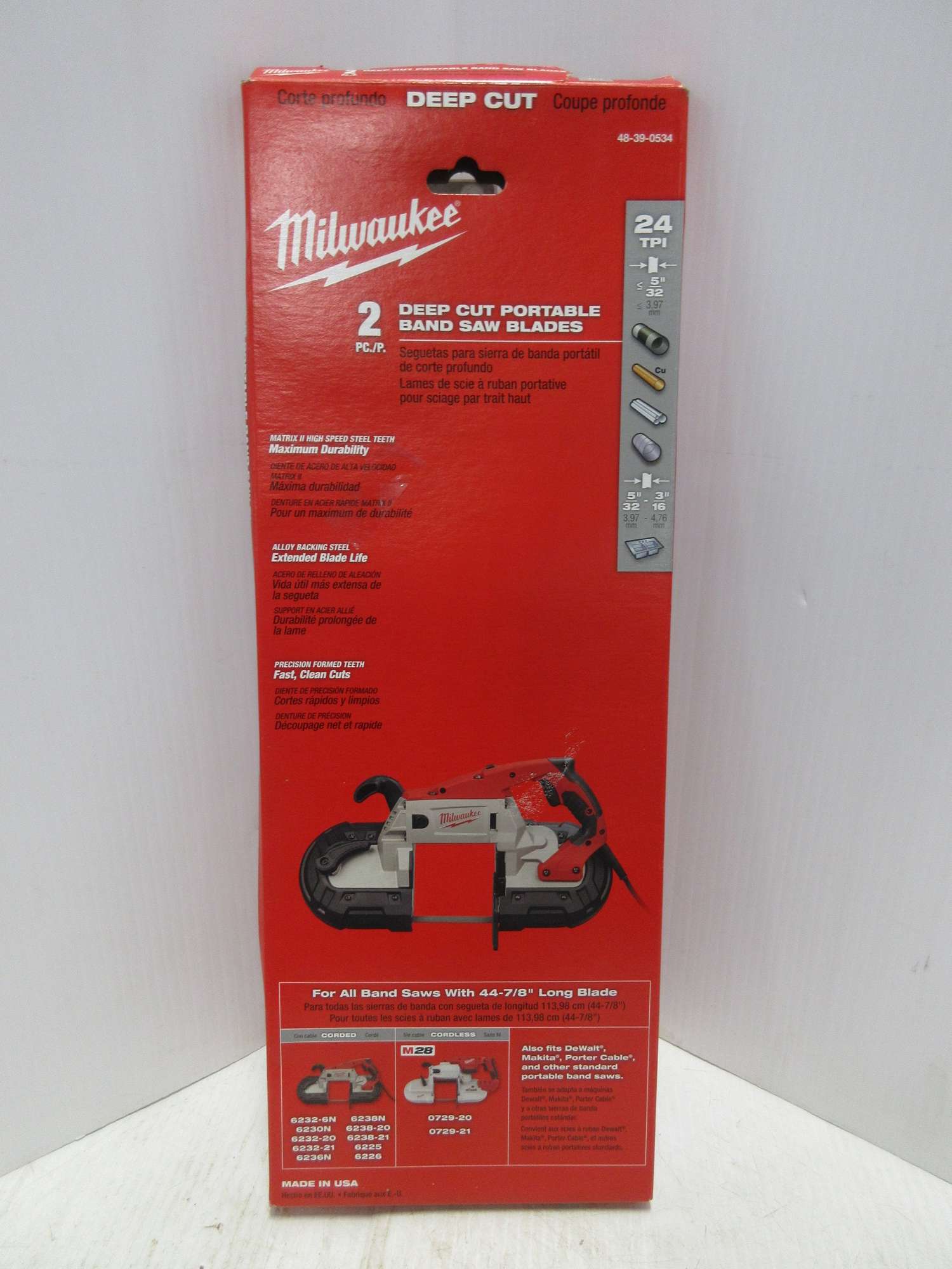 Albrecht Auctions (2) Milwaukee Band Saw Blades, 24 TPI