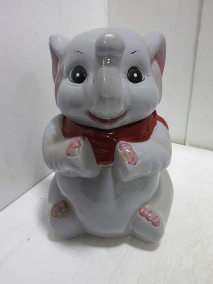 Antique Elephant Cookie Jar