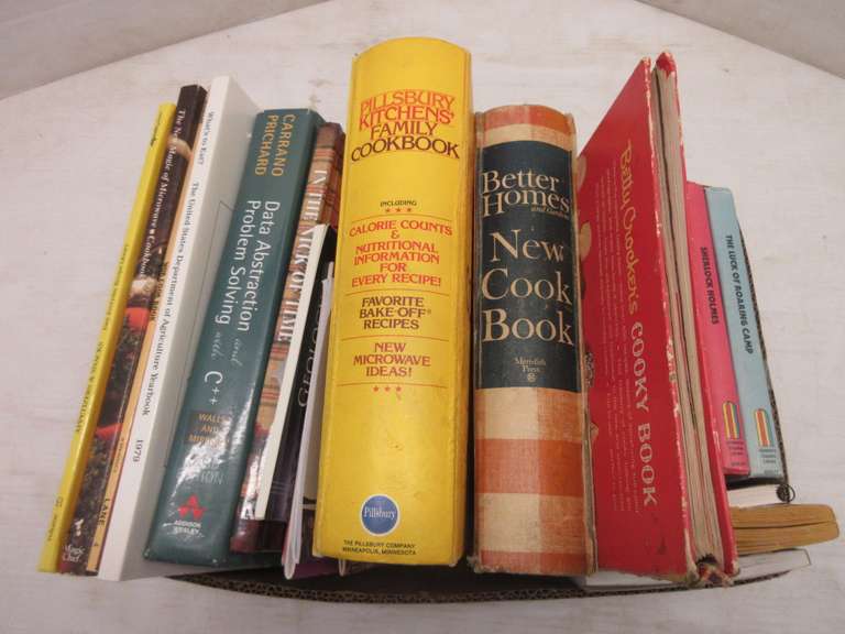 Misc. Books, Include: Better Homes & Gardens Cookbook 1962, Betty Crocker's Cooky Book 1979, Pillsbury Kitchens Family Cookbook 1979, Carpenters & Builders Books, Childrens, Other Cookbooks, and More