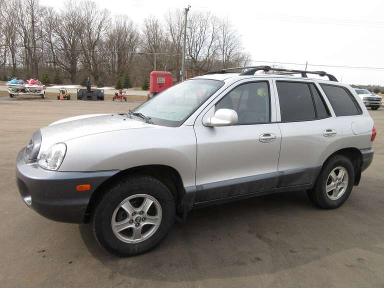 2004 Hyundai Santa Fe, 2.4L, Four-Cylinder Engine, Front Wheel Drive, 158,000 Actual Miles, VIN: KM8SB12B14U665183, Averages 27 MPG, Title and Keys in Office, Please be advised that a maximum $50 documentary fee will be added to this purchase.  Albrecht Auction Service will be handling your paperwork for the State of Michigan - you will NOT need to visit the Secretary of State.Albrecht Auction Service, LLC carries a Vehicle Dealer License D-001246 and will be operating as ...