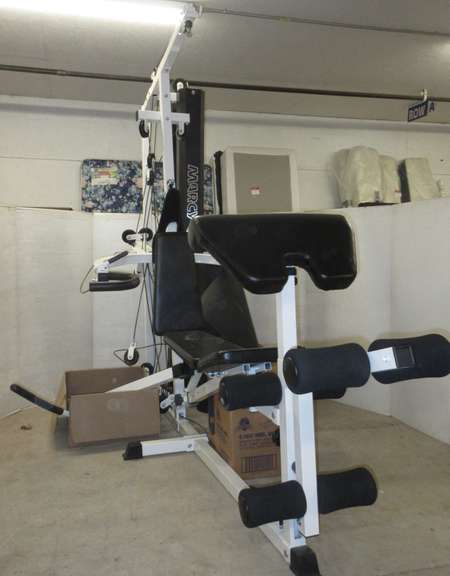 Large Weight Workout Machine, Marcy by Impex with Mat, 200 lbs.