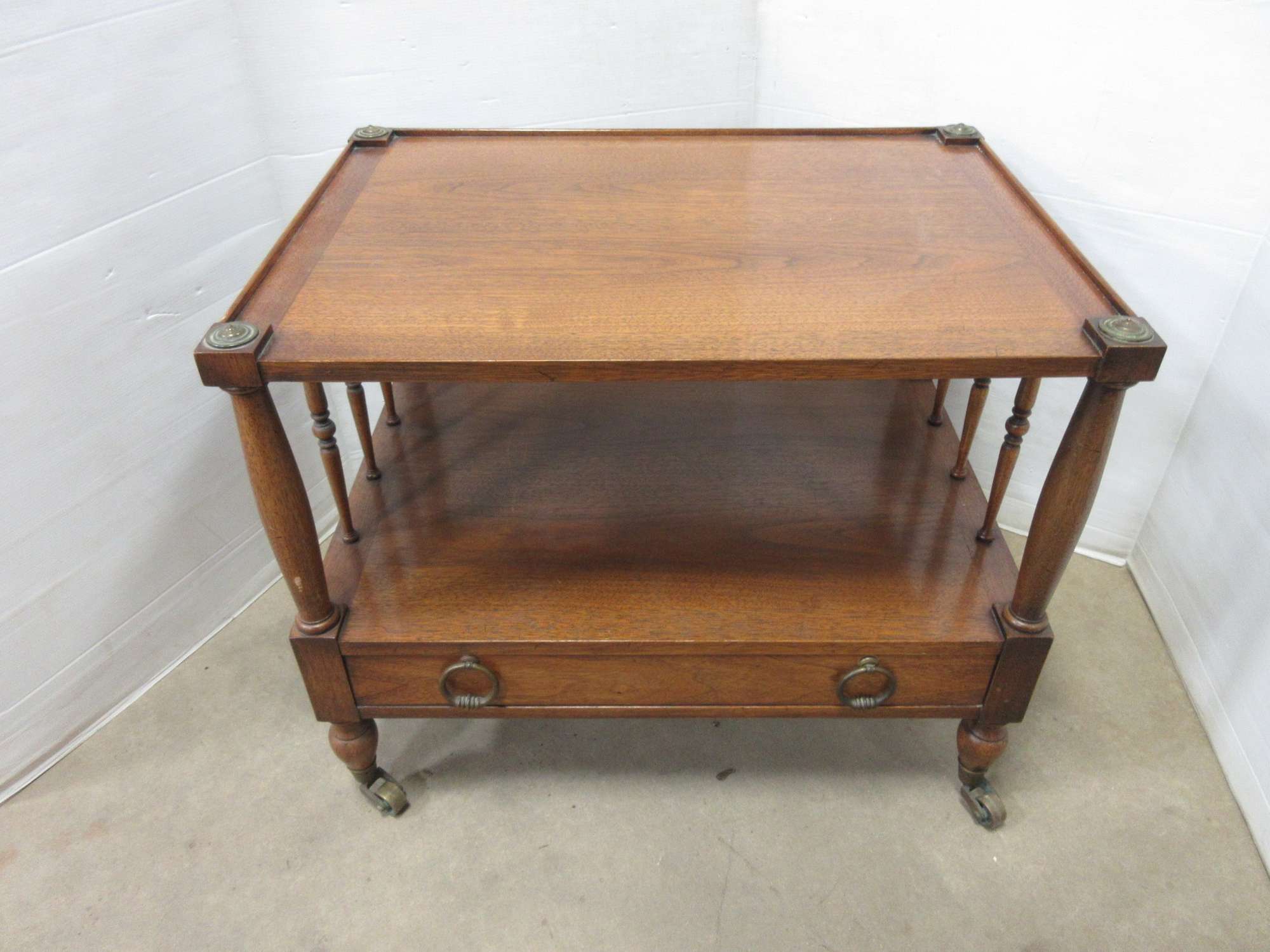 Albrecht Auctions Side Table on Casters