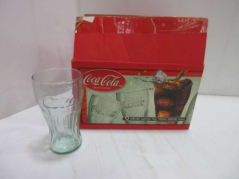 (6) Genuine Coca-Cola Glasses, 16 oz.