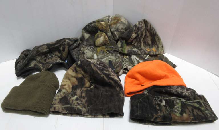 (8) Winter Boys/Mens Hats, Include: NGS, Due North, Realtree, Mossy Oak, and Under Armour