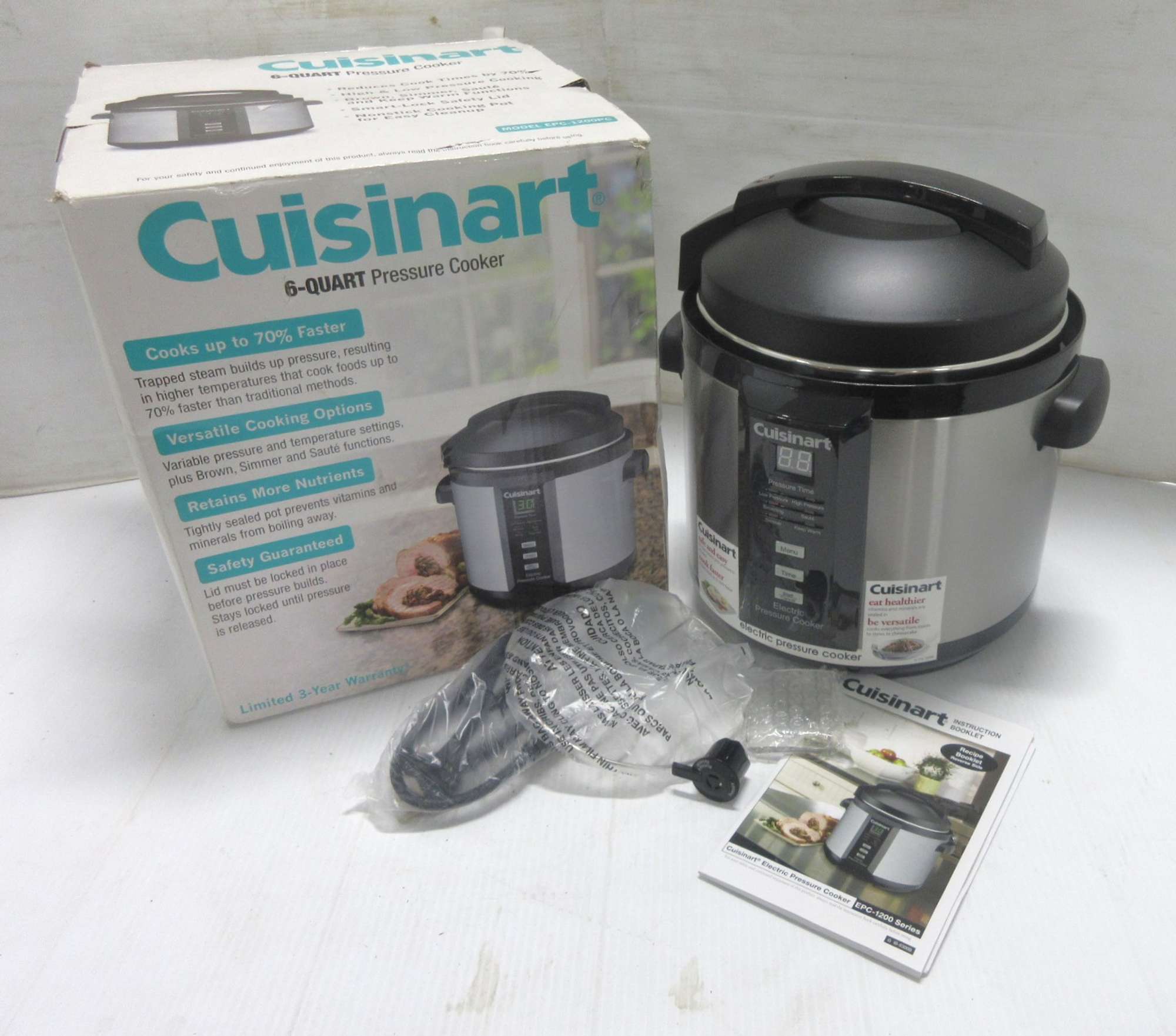 Albrecht Auctions Cuisinart SixQuart Pressure Cooker, Model EPC1200PC