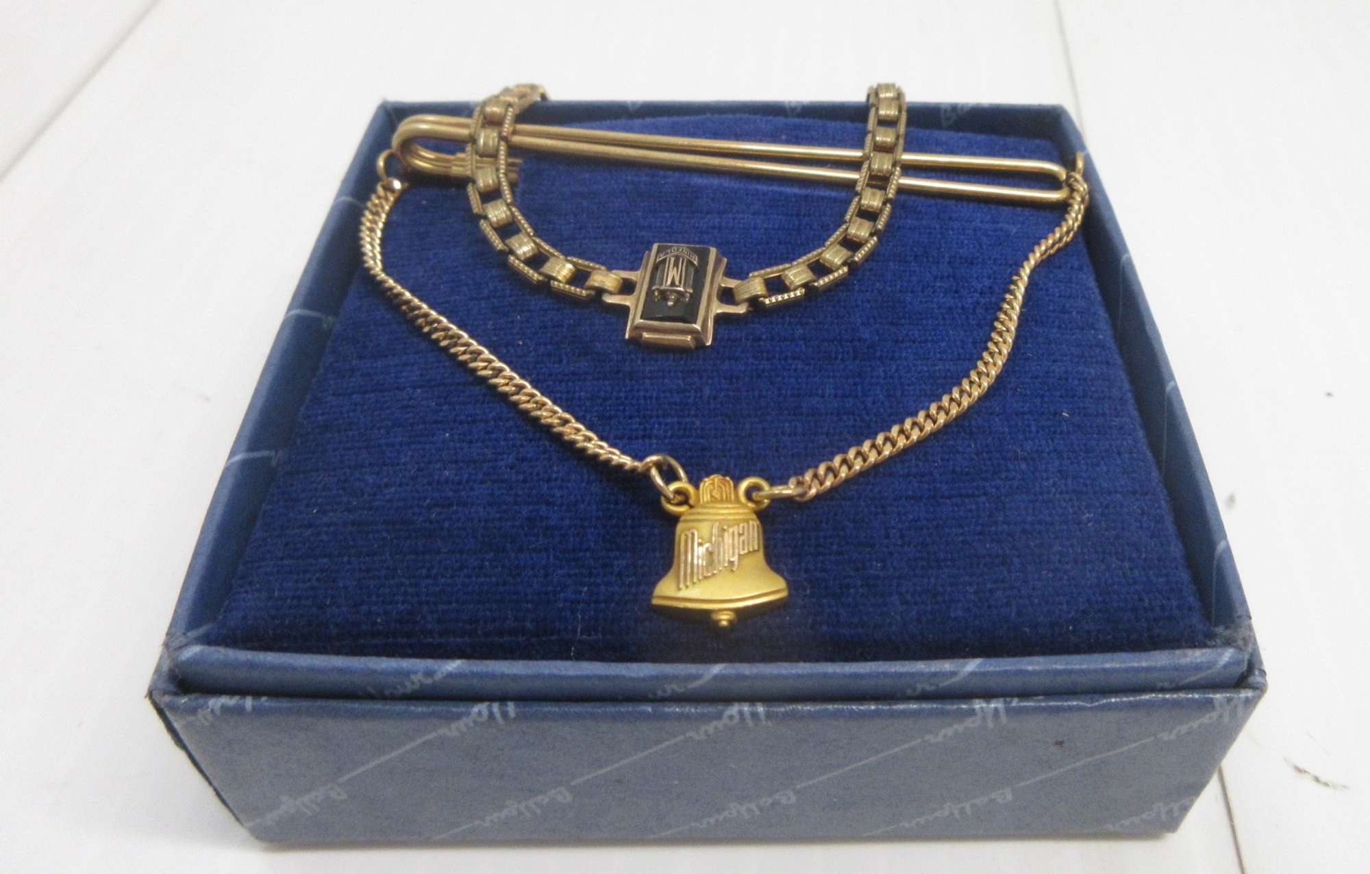 Albrecht Auctions | Michigan Bell Tie Pin, 3"W; Small High 