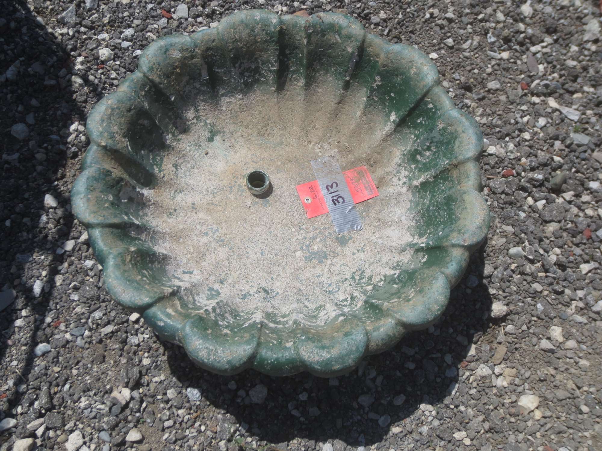 Albrecht Auctions | Very Heavy Cement Bird Bath Bowl