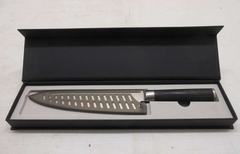 Augymer 8" Chef's Knife with Guard and Blade Pattern