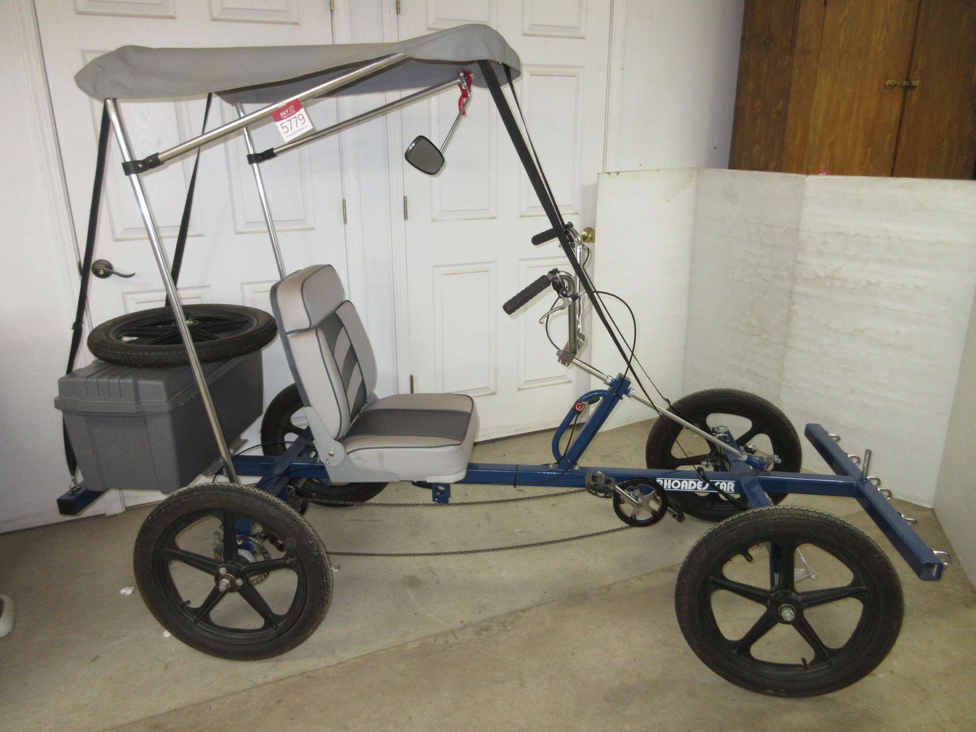 Albrecht Auctions Rhoades Car FourWheel Bicycle with Awning