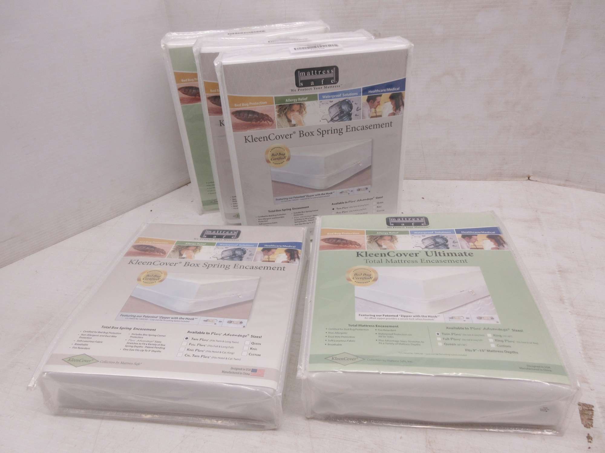 Albrecht Auctions (5) Kleen Cover Ultimate Total Mattress Encasement