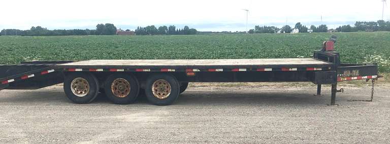 2004 Load Trail Trailer, 20' Bed, 5' Dovetail, 101" Wide, Good Condition, Needs Some Deck Boards, Clean and Clear Title