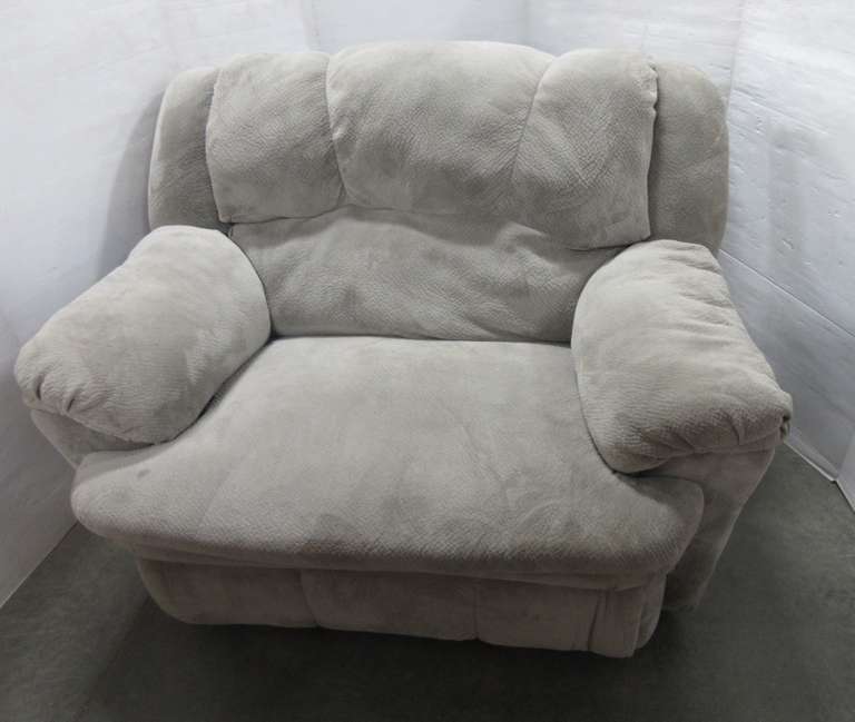 Very Plush/Soft Chair and Half Recliner Chair, Light Gray