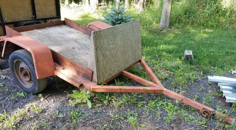 Utility Trailer, Platform 48"W x 70"L, Good Rolling Unit, Tires and Bearings are Okay, 2" Hitch, Serviceable, (Needs Lights, Jack and Care)