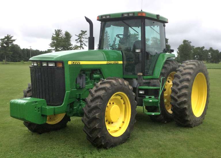 1997 John Deere 8300 Tractor, (10,700 Hours), 3-Hyrdraulic Remotes, 18.4x46 Tires, Front Weights, Quick Hitch, Freshly Repainted, Strong Runner, Very Sharp Machine