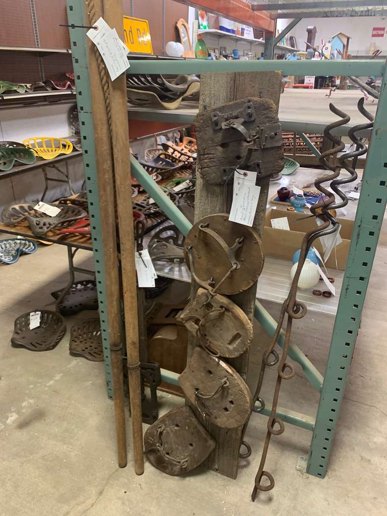 August 18th (Tuesday) Bill Corl's (of Caro, MI) Farm Antique Collection, Incl: Large Cast Iron Seat Collection! Online Auction