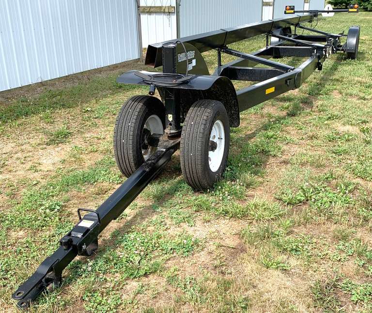 J&M TB-3500 Trail Blazer 36' Header Cart, Torsion Axles, Lights Work, Good Tires, Good Condition