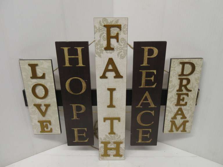 Love, Hope, Faith Sign