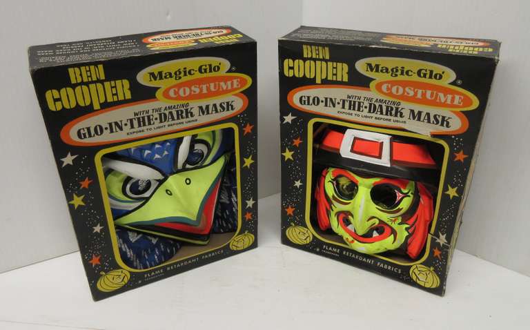 (2) Older Halloween Costumes in Original Box, Ben Cooper Brand, Include: Glitter Witch, and Thunderbird the Eagle