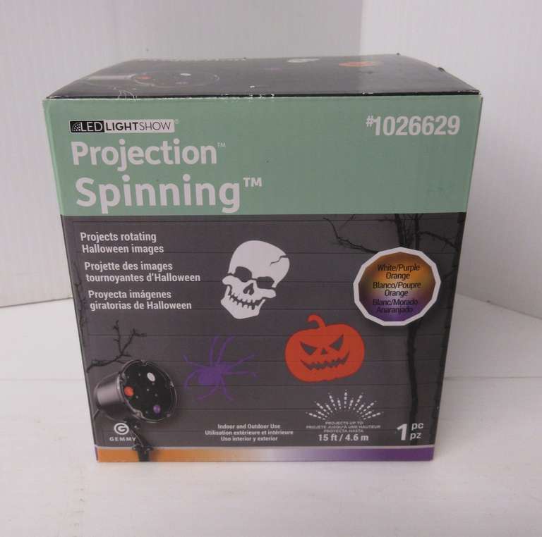 Halloween Projection Spinning Instance Halloween Decor: Spider, Skull, and Pumpkin