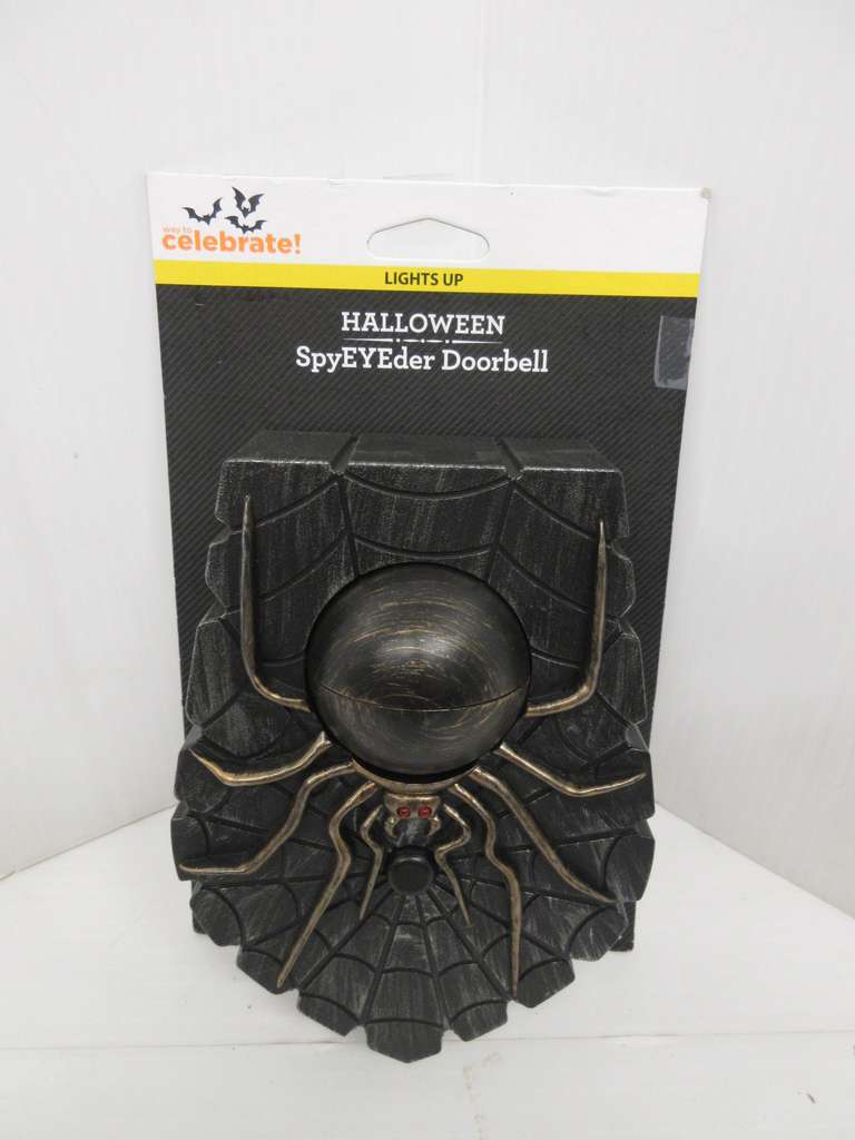 Halloween Spy Eye-Den Doorbell, Eyeball Lights Up, Moves, and Blinks, Speaks Spooky Phrases with Each Ring